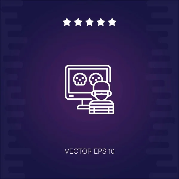 Hacker Vektor Symbol Moderne Illustration — Stockvektor