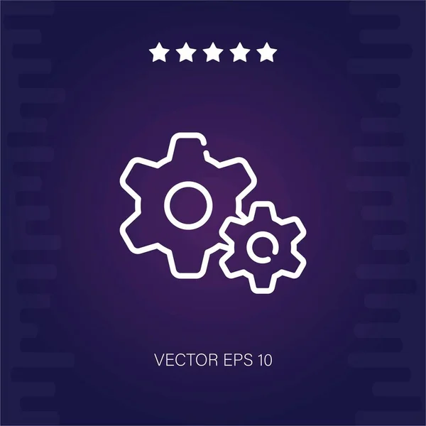 Cogwheel Vector Icon Modern Illustration — Stock Vector