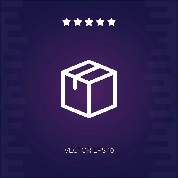 Box Vektor Symbol Moderne Illustration — Stockvektor