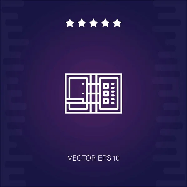 Documento Vector Icono Ilustración Moderna — Vector de stock