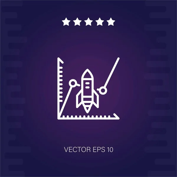 Startup Vector Icon Illustrazione Moderna — Vettoriale Stock