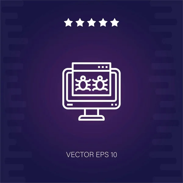 Malware Vektor Symbol Moderne Illustration — Stockvektor