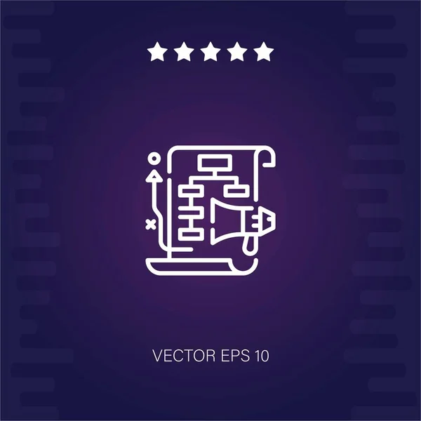 Planificación Icono Vectorial Ilustración Moderna — Vector de stock