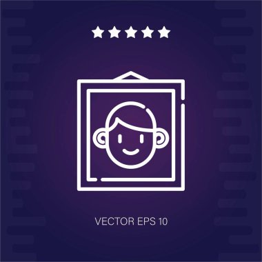 Portre vektör simgesi modern illüstrasyon