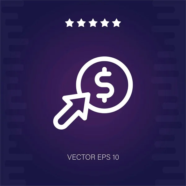 Pay Click Vector Icon Modern Illustration — Stock Vector