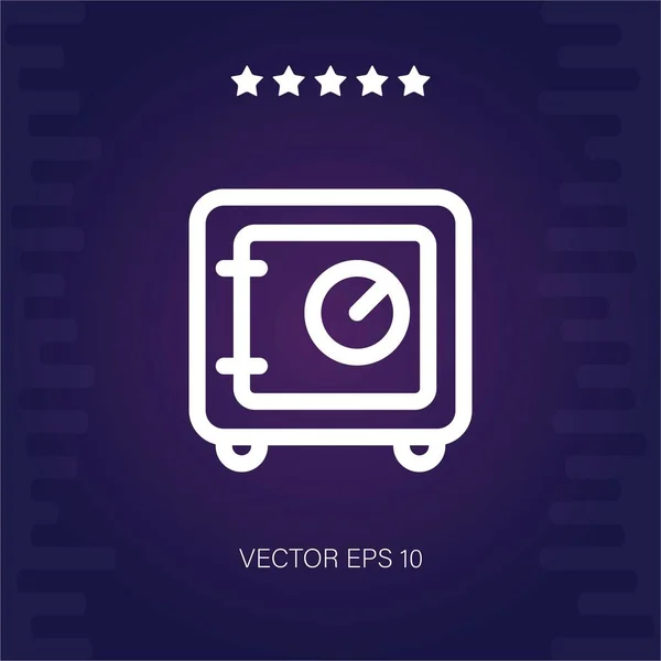 Safebox Vector Icon Modern Illustration — Stock Vector
