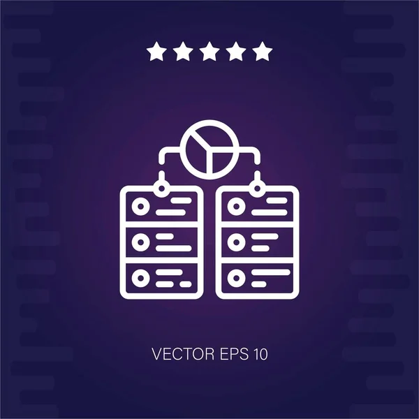 Server Vektor Symbol Moderne Illustration — Stockvektor