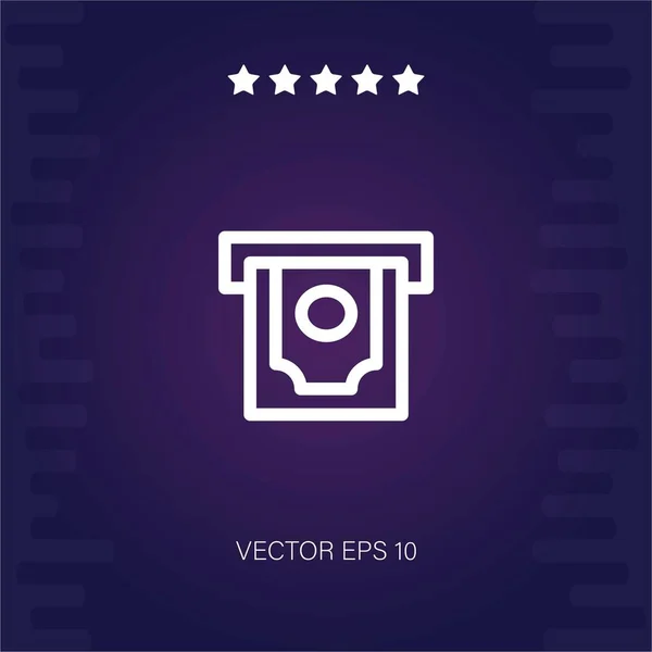 Atm Vektor Symbol Moderne Illustration — Stockvektor