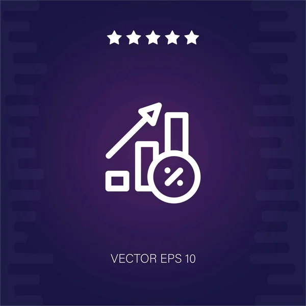 Graph Vektor Ikon Modern Illusztráció — Stock Vector