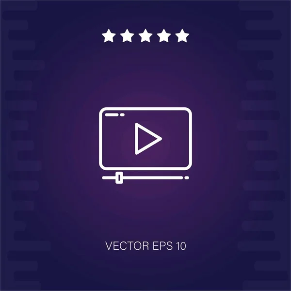 Play Button Vector Icon Modern Illustration — Stock Vector