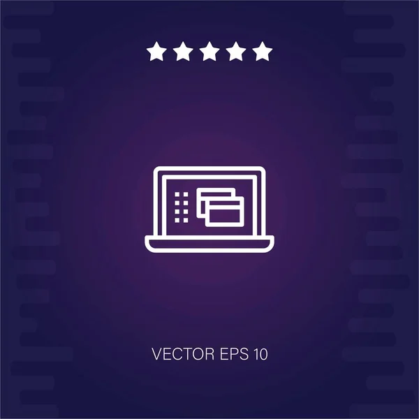Icono Vector Portátil Ilustración Moderna — Vector de stock
