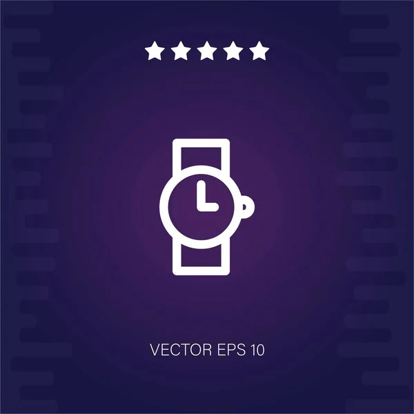 Icono Vector Reloj Ilustración Moderna — Vector de stock