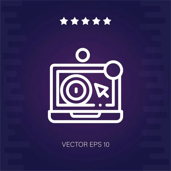 Pagar Por Clic Icono Vectorial Ilustración Moderna — Vector de stock