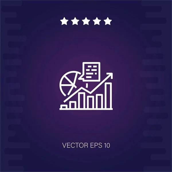 Statistik Vektor Symbol Moderne Illustration — Stockvektor