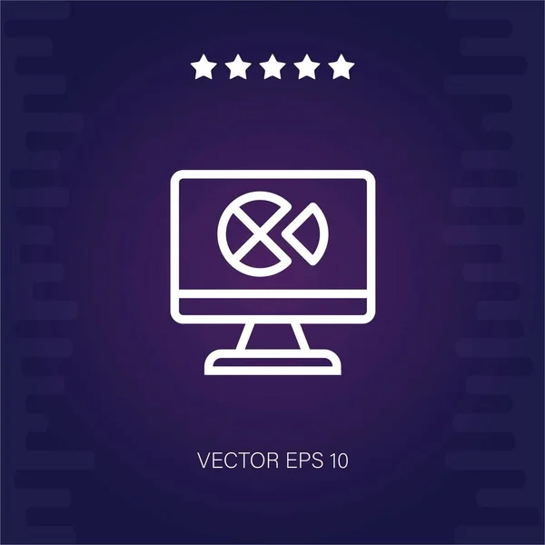 Analítica Vector Icono Ilustración Moderna — Vector de stock