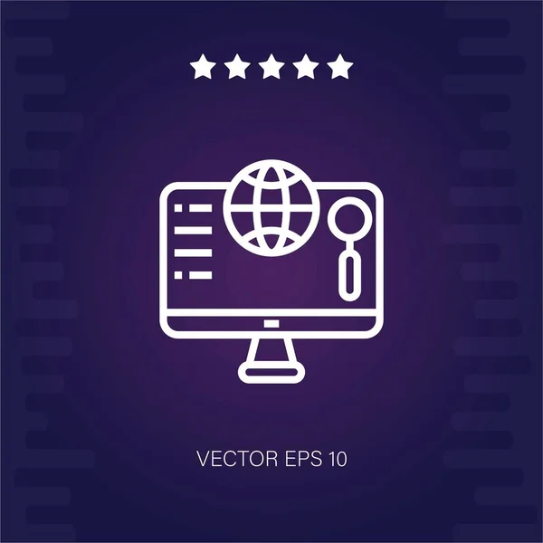 Компьютерная Векторная Иконка — стоковый вектор
