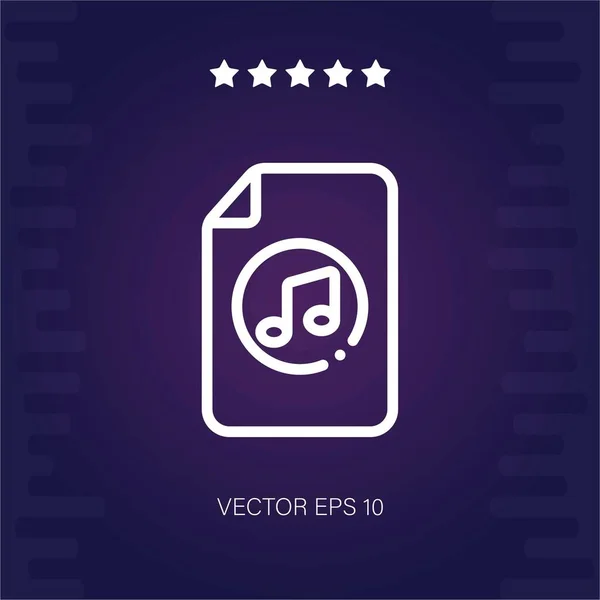 Archivo Música Icono Vectorial Ilustración Moderna — Vector de stock