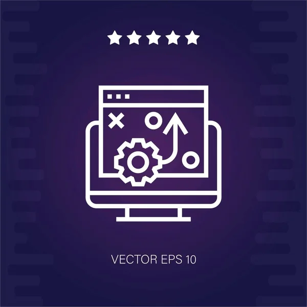 Strategie Vektor Symbol Moderne Illustration — Stockvektor