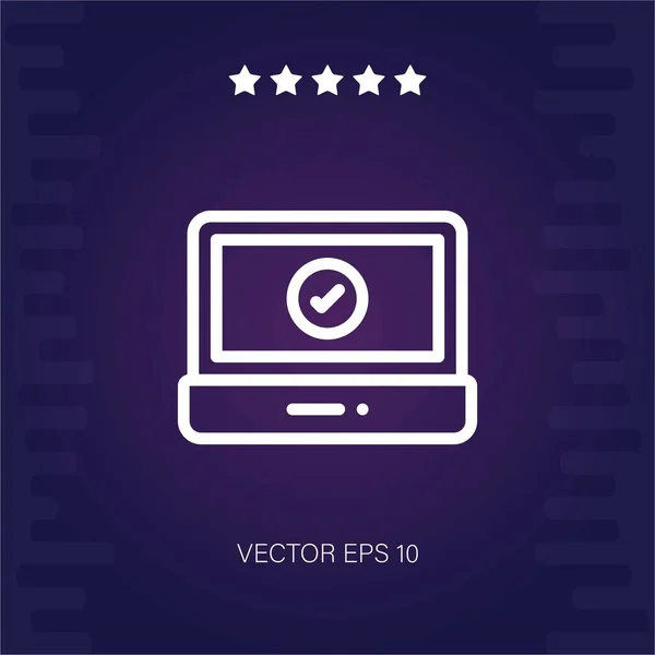 Laptop Vektor Symbol Moderne Illustration — Stockvektor