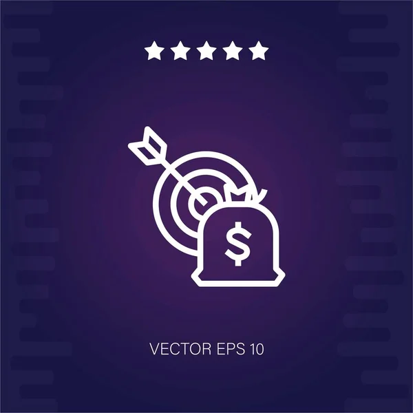 Target Vector Icon Modern Illustration — Stock Vector