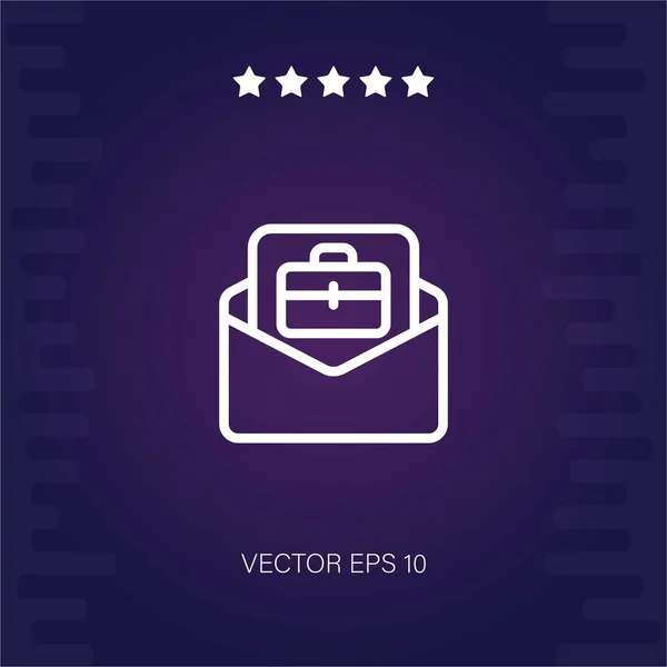 Carta Vector Icono Ilustración Moderna — Vector de stock