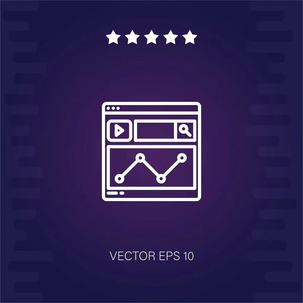 Statistik Vektor Symbol Moderne Illustration — Stockvektor