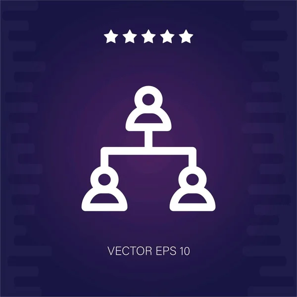 Hierarchie Vektor Symbol Moderne Illustration — Stockvektor