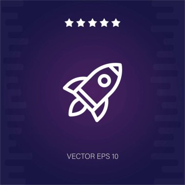 roket vektör simgesi modern illüstrasyon