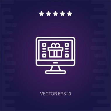 hediye vektör simgesi modern illüstrasyon