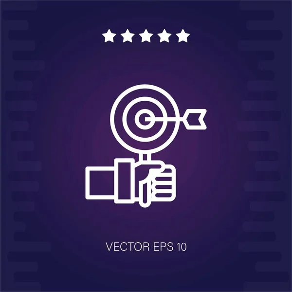 Objetivo Vector Icono Ilustración Moderna — Vector de stock