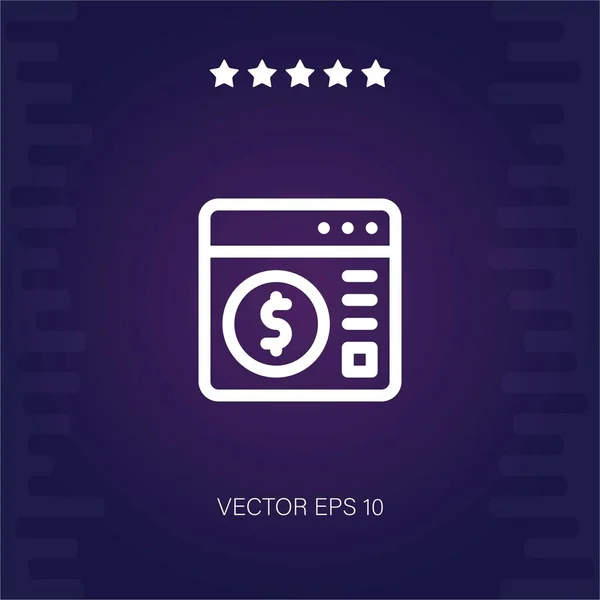 Online Banking Vektorsymbol Moderne Illustration — Stockvektor