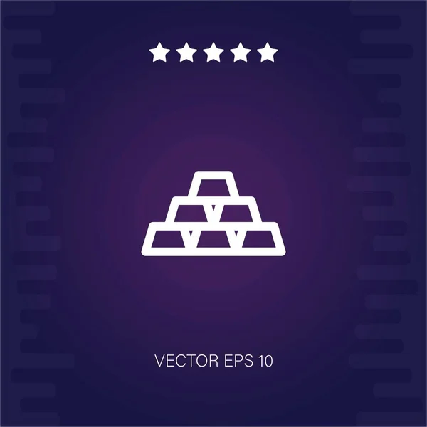 Gold Vektor Symbol Moderne Illustration — Stockvektor