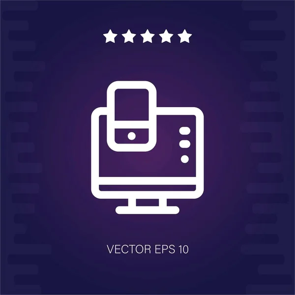 Dispositivos Vector Icono Ilustración Moderna — Vector de stock