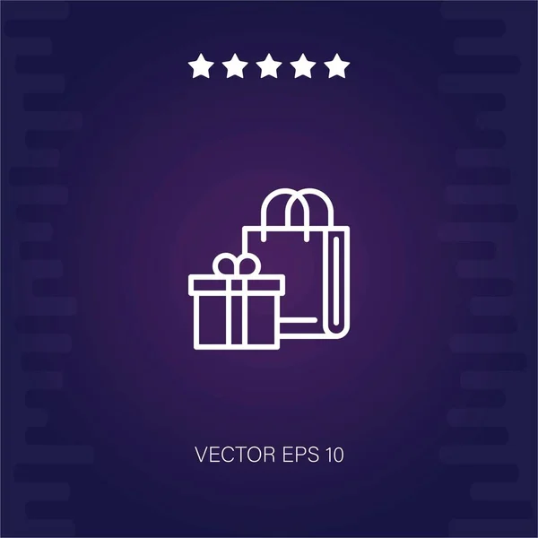 Vector Compras Icono Ilustración Moderna — Vector de stock