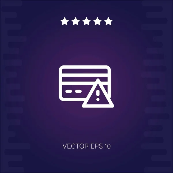 Icono Vector Crédito Ilustración Moderna — Vector de stock