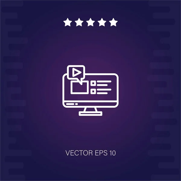 Video Vektor Symbol Moderne Illustration — Stockvektor