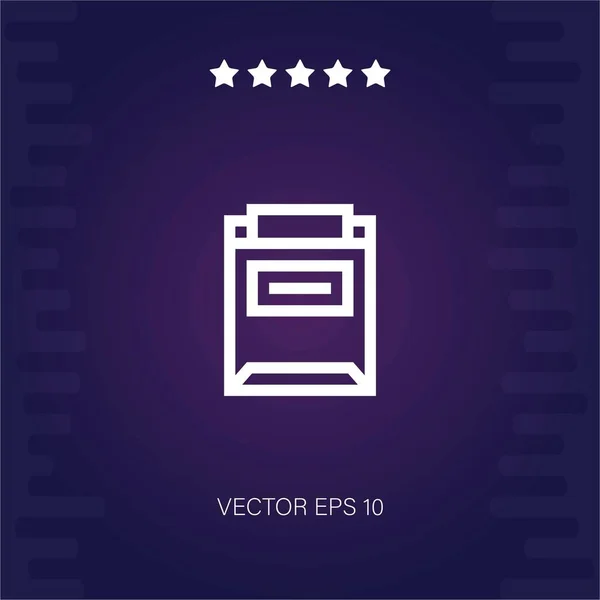 Recomendación Carta Vector Icono Ilustración Moderna — Vector de stock