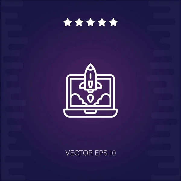 Start Vektor Symbol Moderne Illustration — Stockvektor