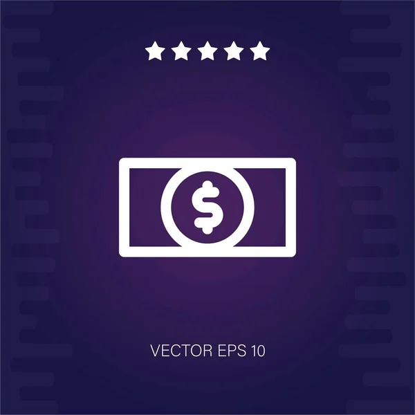 Гроші Векторна Ікона Сучасна Ілюстрація — стоковий вектор