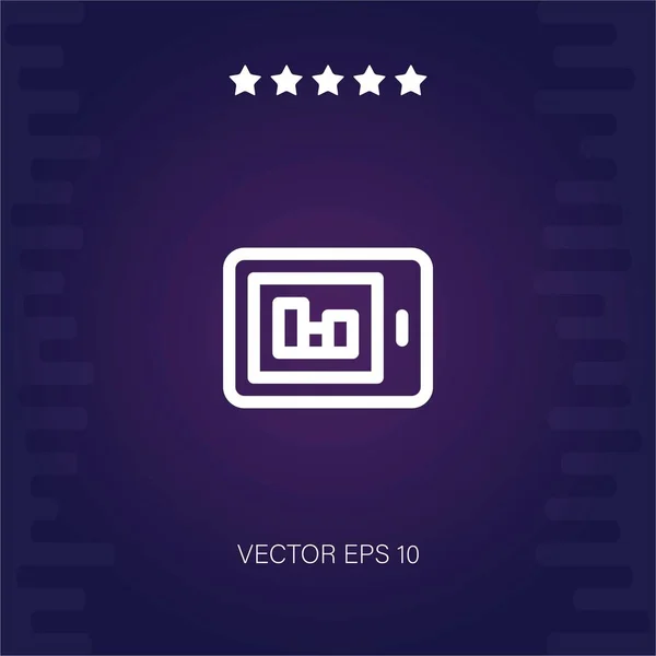 Tableta Vector Icono Ilustración Moderna — Vector de stock