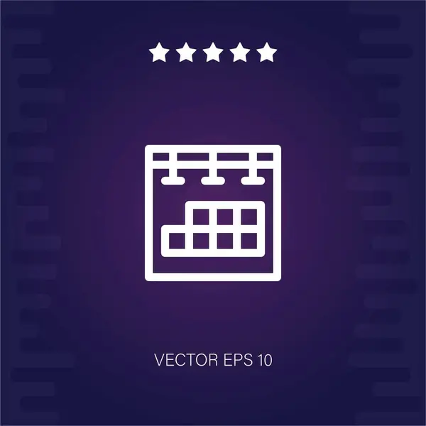 Icono Vector Calendario Ilustración Moderna — Vector de stock