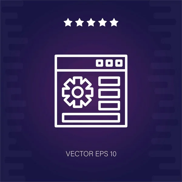Webseite Vektor Symbol Moderne Illustration — Stockvektor