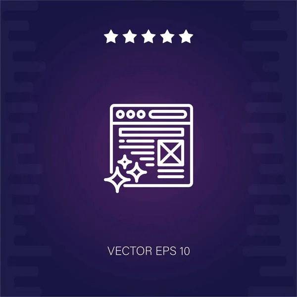 Sitio Web Diseño Vector Icono Ilustración Moderna — Vector de stock