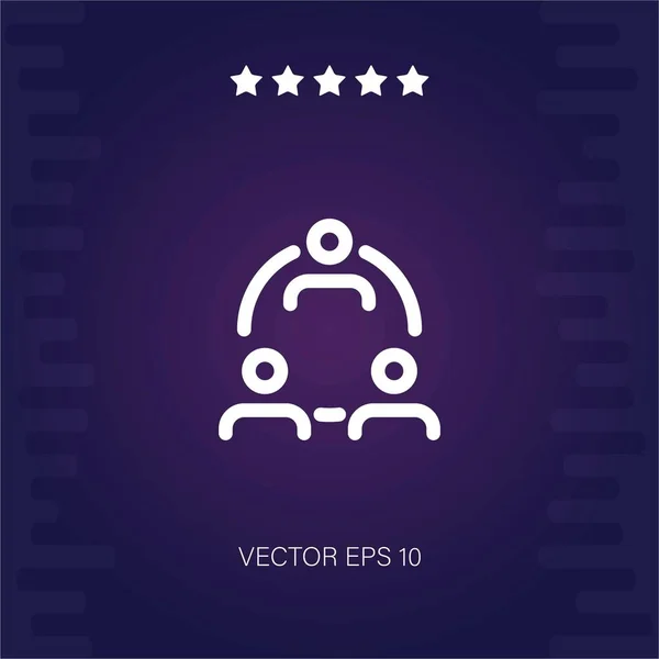 Csoport Vektor Ikon Modern Illusztráció — Stock Vector