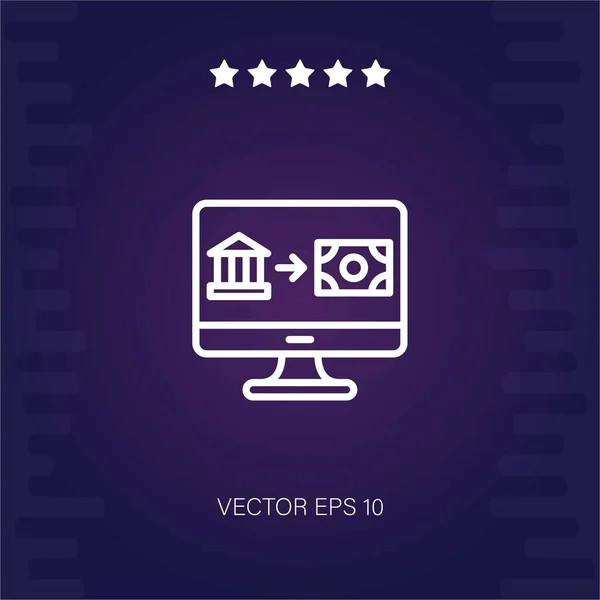 Bank Transfer Vector Icon Modern Illustration — Stock Vector