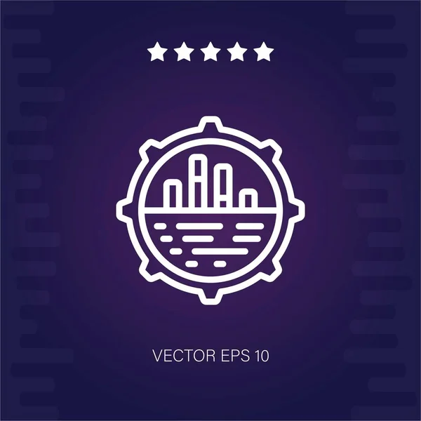 Analytics Vektor Symbol Moderne Illustration — Stockvektor