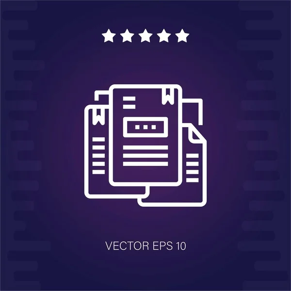 Informe Vector Icono Ilustración Moderna — Vector de stock