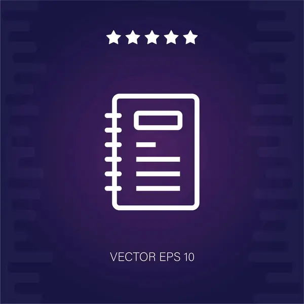 Agenda Vektor Symbol Moderne Illustration — Stockvektor