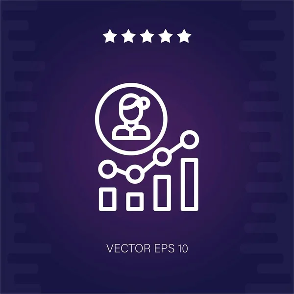 Статистика Векторна Ікона Сучасна Ілюстрація — стоковий вектор