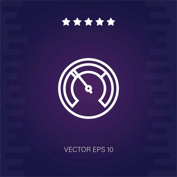 Velocímetro Vector Icono Ilustración Moderna — Vector de stock